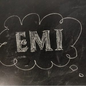 A chalk board image of EMI