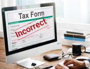 incorrect ITR forms